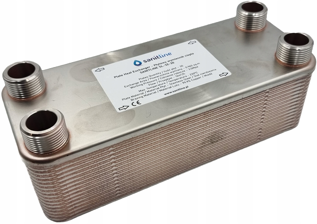 SANITLINE TEPELNÝ VÝMENNÍK 30 DOSKY 65kW 4x 1"